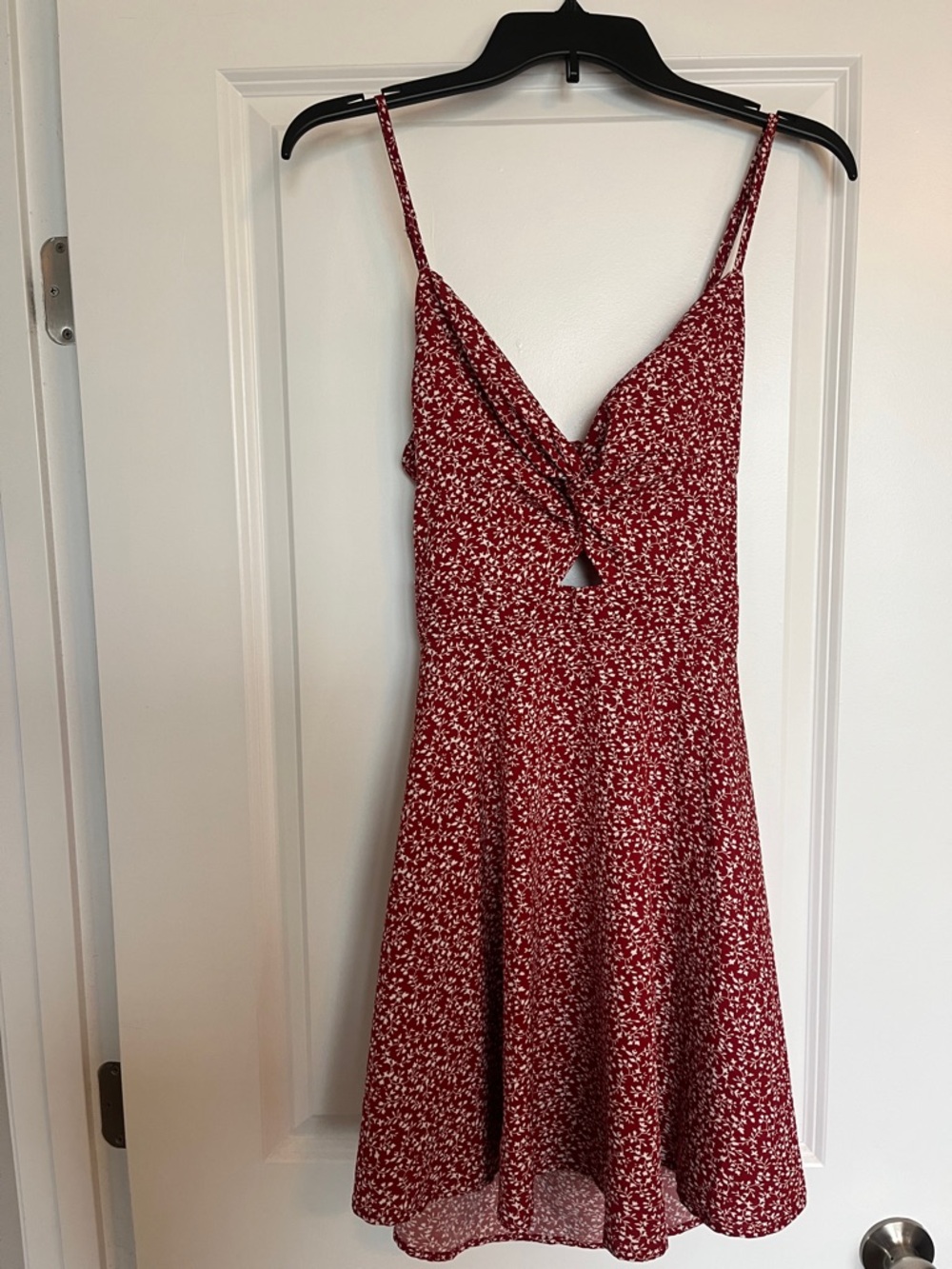 Red Floral Tie-Back Sundress